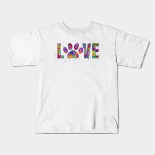 Dog love paw Kids T-Shirt